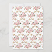 Invitation Baby shower de transport pour bébé rose (Dos)