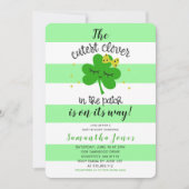 Invitation Baby shower de trèfle de la Saint Patrick (Devant)