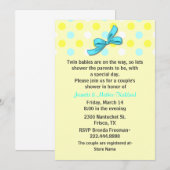 Invitation Baby shower de Twin Babies Couple (Devant / Derrière)