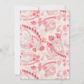 Invitation Baby shower de typographie classique moderne Blush (Dos)