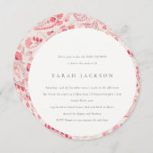Invitation Baby shower de typographie classique moderne Blush (Devant / Derrière)