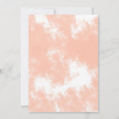 Invitation Baby shower de typographie de l'aquarelle de corai (Dos)