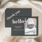 Invitation Baby shower de typographie rose Grey Boho