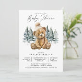 Invitation Baby shower de vacances d'hiver (Debout devant)