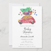 Invitation Baby shower de vacances d'hiver (Devant)