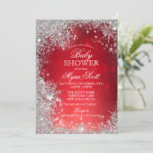 Invitation Baby shower de vacances d'hiver (Debout devant)