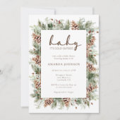 Invitation Baby shower de vacances d'hiver (Devant)