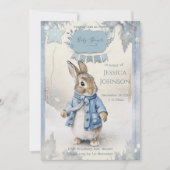 Invitation Baby shower de vacances d'hiver de Peter Rabbit (Devant)