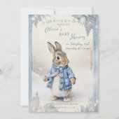 Invitation Baby shower de vacances d'hiver de Peter Rabbit (Devant)