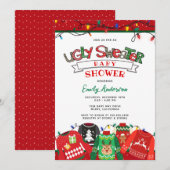 Invitation Baby shower de vacances moche (Devant / Derrière)