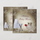 Invitation Baby shower de vacances neutres pour bébés (Devant / Derrière)