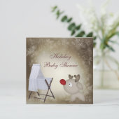 Invitation Baby shower de vacances neutres pour bébés (Debout devant)