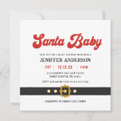 Invitation Baby shower de vacances pour bébé de Père Noël mig (Devant)