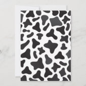 Invitation Baby shower de vache rose Boho Highland (Dos)