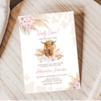 Baby shower de vache rose Highland