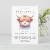Invitation Baby shower de vache Whimsy Grace (Debout devant)