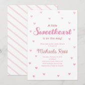 Invitation Baby shower de Valentines amoureuses (Devant / Derrière)