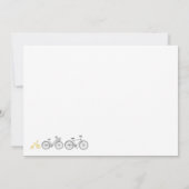 Invitation Baby shower de vélo jaune (Dos)