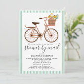 Invitation Baby shower de vélos mignon par courrier (Debout devant)