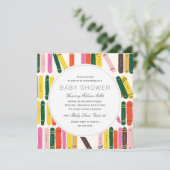 Invitation Baby shower de ver de livre (Debout devant)