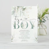Invitation Baby Shower de Verdure (Debout devant)