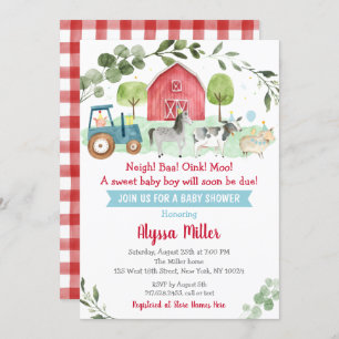 Invitation Baby shower de verdure agricole