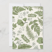 Invitation Baby shower de verdure botanique forêt d'invitatio (Dos)