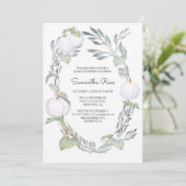Invitation Baby shower de verdure CITROUILLE BLANC automne (Debout devant)
