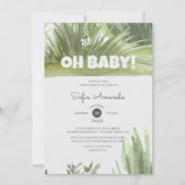 Invitation Baby shower de verdure de l'herbe boisée (Devant)