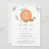 Invitation Baby shower de verdure de Little Cutie (Devant)