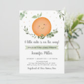 Invitation Baby shower de verdure de Little Cutie (Debout devant)