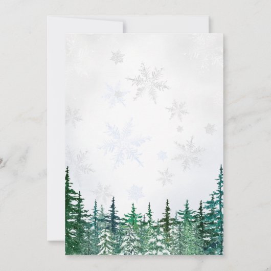 Invitation Baby shower de verdure de Noël (Dos)