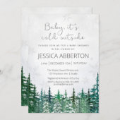 Invitation Baby shower de verdure de Noël (Devant / Derrière)