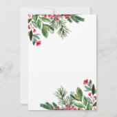 Invitation Baby shower de verdure de Noël (Dos)