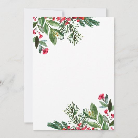 Invitation Baby shower de verdure de Noël (Dos)