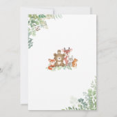 Invitation Baby shower de verdure des bois (Dos)