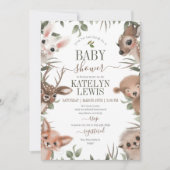 Invitation Baby shower de verdure des bois (Devant)