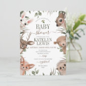 Invitation Baby shower de verdure des bois (Debout devant)