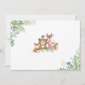 Invitation Baby shower de verdure des bois (Dos)