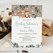 Invitation Baby shower de verdure des bois d'hiver