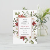 Invitation Baby shower de verdure d'hiver (Debout devant)