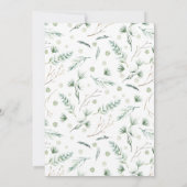 Invitation Baby shower de verdure d'hiver (Dos)
