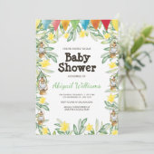 Invitation Baby shower de verdure du jardin de printemps (Debout devant)