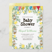 Baby shower de verdure du jardin de printemps