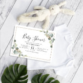 Invitation baby shower de verdure eucalyptus