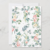 Invitation Baby shower de verdure fleurie éléphante par Mail  (Dos)