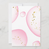 Invitation Baby shower de verdure moderne rose vif Eléphant (Dos)