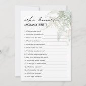 Invitation Baby shower de verdure qui connaît maman la meille (Devant)