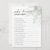 Invitation Baby shower de verdure qui connaît papa meilleure (Devant)