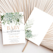 Invitation Baby shower de verdure Succulents